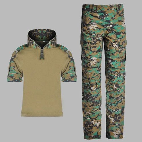 Vêtements S D'entraînement De Camping En Plein Air Pour Enfants,Combinaison De Camouflage À Manches Courtes,Chemise Tactique De Combat Cs Pour Enfants,Pantalon,Uniforme