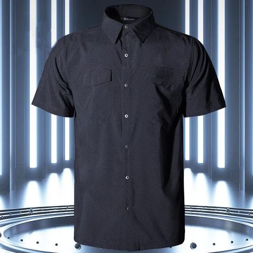 Chemise À Manches Courtes Pour Hommes,Vêtements D'été À Séchage Rapide,Style,Léger Et Respirant,À Revers,Pour Randonnée En Plein Air