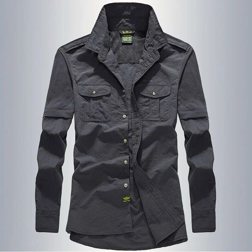 Chemise En Nylon À Séchage Rapide Pour Homme,Blouse Cargo À Manches Amovibles,Multi-Poches,Randonnée,Pêche,Alpinisme,Utilitaire Tactique