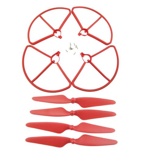 Convient Pour Hubson H501s Housse De Protection Accessoires D'hélice Télécommande Quadrirotor Lame Housse De Protection Rouge-Nokksackk