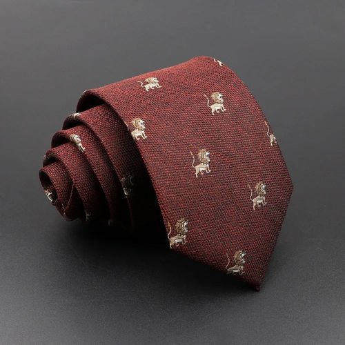 Cravate Florale Pour Hommes,Cravate Imprimée De Cheval D'ours Brun,Cravate À La Mode En Polyester,Robe De Costume De Fête De Mariage D'affaires,Cadeau