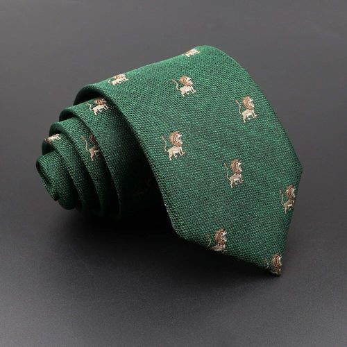 Cravate Florale Pour Hommes,Cravate Imprimée De Cheval D'ours Brun,Cravate À La Mode En Polyester,Robe De Costume De Fête De Mariage D'affaires,Cadeau