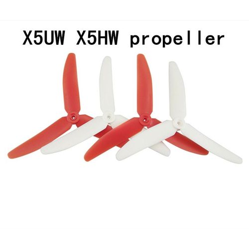 Convient Pour Sima X5uw X5uc X5hw X5hc Télécommande Hélicoptere Mise A Niveau Vent Lame Hélice Trois Pales Rouge Blanc-Nokksackk