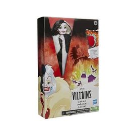 Coffret Disney : Poupee Cruella D'enfer 30 Cm + Accessoires - Set Poupée Mannequin Princesse Les Villains + 1 Carte Animaux - Collector