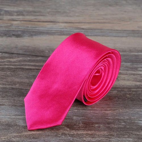 Cravate À Col Étroit De Couleur Unie Pour Homme Et Fille,Vêtement Décontracté De Tous Les Jours,Disponible En Noir,Or,Rose,5cm