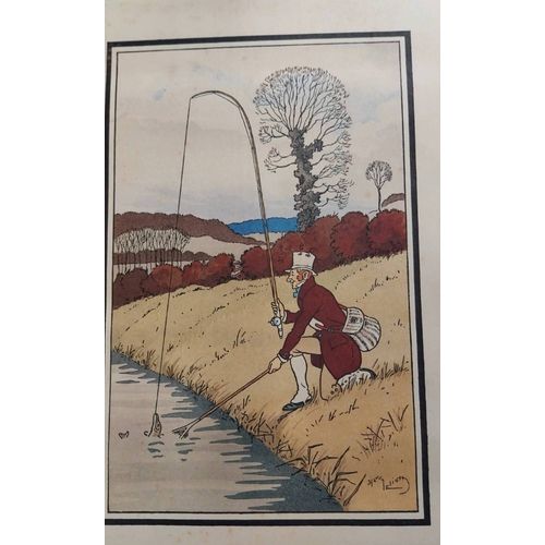 Lithographie Harry Eliott. Pêcheur.