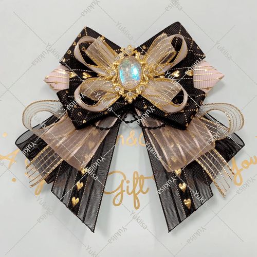 Noeud Papillon En Biscuits De Luxe Pour Femmes,Broche,Robe De Mode Lolita Cosplay,Col De Chemise,Fleurs,Bijoux Faits À La Main