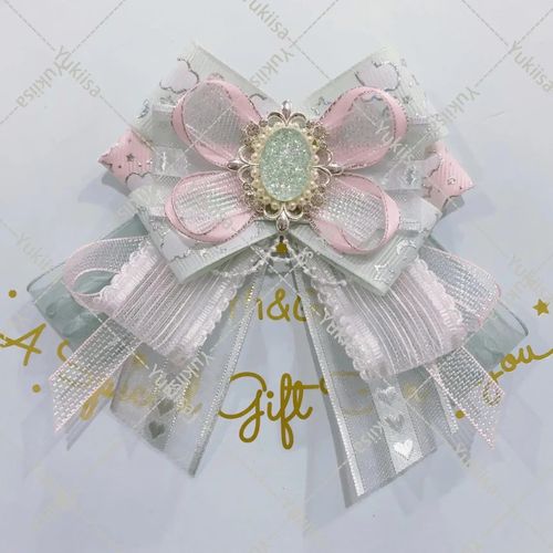 Noeud Papillon En Biscuits De Luxe Pour Femmes,Broche,Robe De Mode Lolita Cosplay,Col De Chemise,Fleurs,Bijoux Faits À La Main