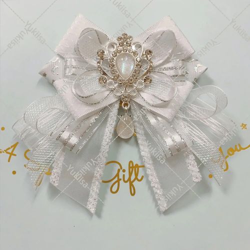 Noeud Papillon En Biscuits De Luxe Pour Femmes,Broche,Robe De Mode Lolita Cosplay,Col De Chemise,Fleurs,Bijoux Faits À La Main