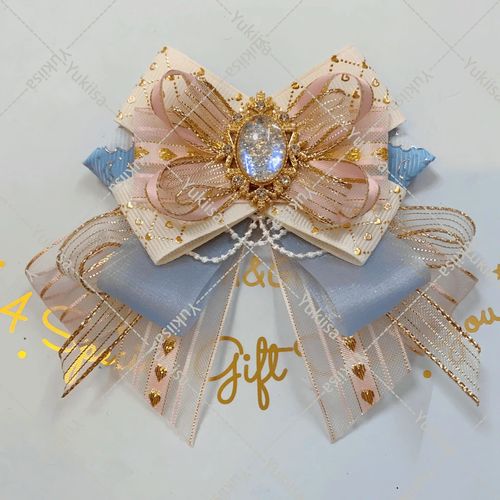 Noeud Papillon En Biscuits De Luxe Pour Femmes,Broche,Robe De Mode Lolita Cosplay,Col De Chemise,Fleurs,Bijoux Faits À La Main
