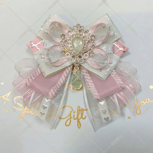 Noeud Papillon En Biscuits De Luxe Pour Femmes,Broche,Robe De Mode Lolita Cosplay,Col De Chemise,Fleurs,Bijoux Faits À La Main