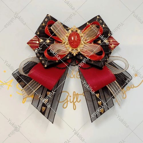 Noeud Papillon En Biscuits De Luxe Pour Femmes,Broche,Robe De Mode Lolita Cosplay,Col De Chemise,Fleurs,Bijoux Faits À La Main