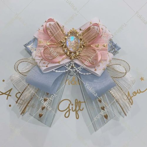 Noeud Papillon En Biscuits De Luxe Pour Femmes,Broche,Robe De Mode Lolita Cosplay,Col De Chemise,Fleurs,Bijoux Faits À La Main