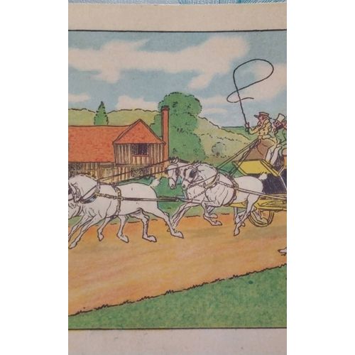 Lithographie Harry Eliott. Diligence.