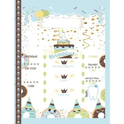 Account Information 1st Birthday Sign Notebook