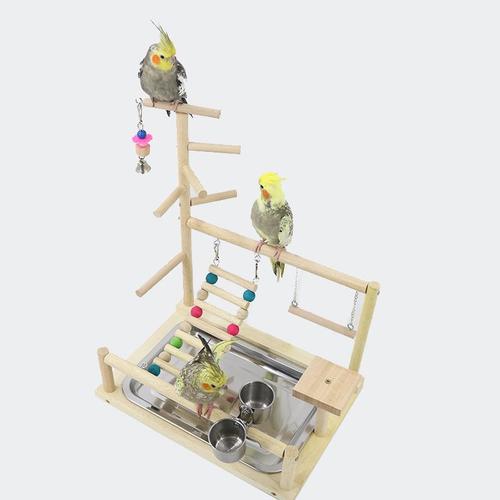 Aire de Jeux Jouet pour Oiseaux Terrain de Jeu pour Perroquet Accessoire de  Cage pour Cacatoès