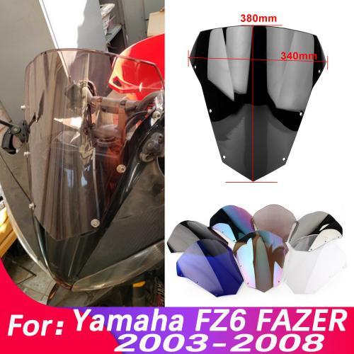 Pare-Brise Pour Yamaha Fz6 Fz-6 2003-2008 Double Bulle Pare-Brise Moto Accessoires Carénage Déflecteur