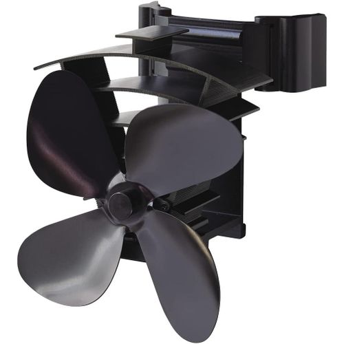 Ventilateur de poêle à chaleur magnétique Remora (FIR350), noir, 200 mm