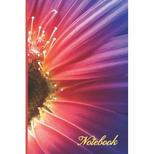 Flower Notebook Journal For Teens: Colorful Pink Purple Single Flowery Journal For Her, Sister, Girls And Women | 150 Lined Pages | 6x9