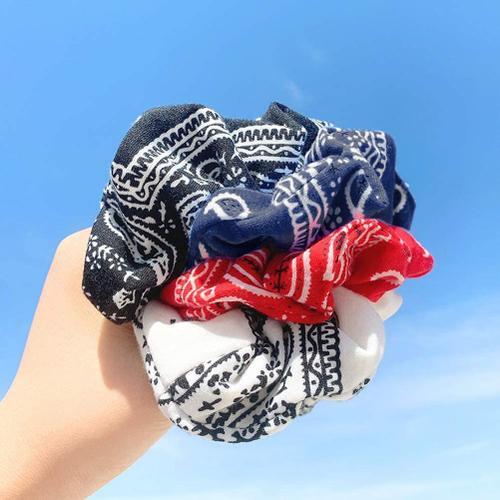 4 pcs Bandana Tissu Tissu Chouchous Cheveux Élastiques Cravates, Cheveux  Chouchous Élastique Cheveux Cravates Femmes Accessoires