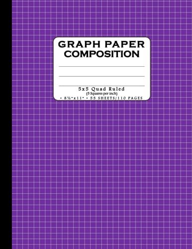 Graph Paper Notebook 1/2 inch Squares: 1/2 inch Graph Paper / Grid Paper  for Science, Math & Engineering Students or Teachers / Math and Science  Grid