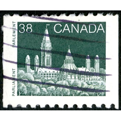 Timbre Oblitéré Canada, Parliament, Parlement, 38