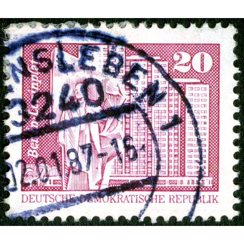 Timbre Oblitéré Deutsche Demokratische Republik, Berlin - Leninplatz, 20