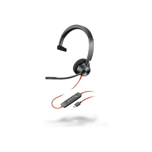 Poly Blackwire 3310 - Blackwire 3300 series - micro-casque - sur-oreille - filaire - USB-C - noir - certifié UC