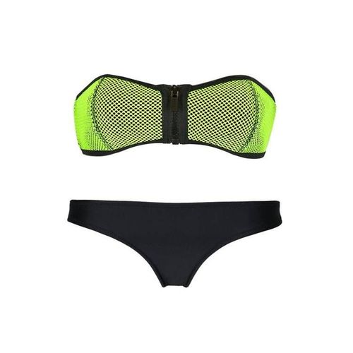 Maillot De Bain 2 Pièces Pour Femme Bandeau Zippé Taille 34 À 40 Neuf