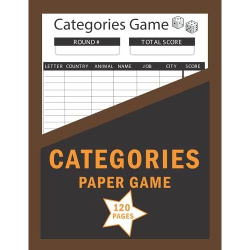 Categories Paper Game: Categories Paper Game Is The Best Family Game For All , Letter , Country , Animal , City , Job , Score & Name !