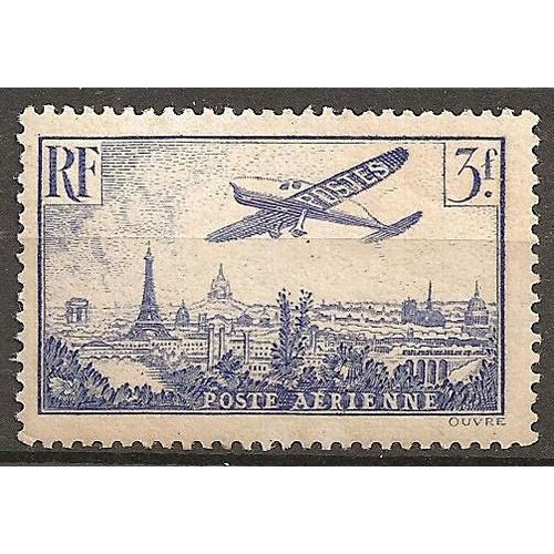 Pa 12 (1936) Poste Aérienne Paris 3f Outremer En Second Choix N* (Cote 25e) (0996)
