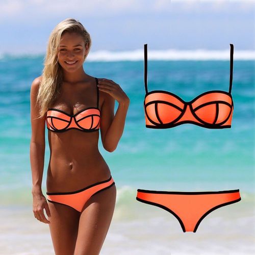 Maillot De Bain 2 Pièces Corbeille Pour Femme Taille 34 À 40 Neuf