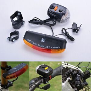Feu Arrière Vélo Rechargeable USB Avec Clignotants Et Klaxon 120 DB - Étanche, Télécommande, 3200 Lumens - Pour VTT, Route, Ville