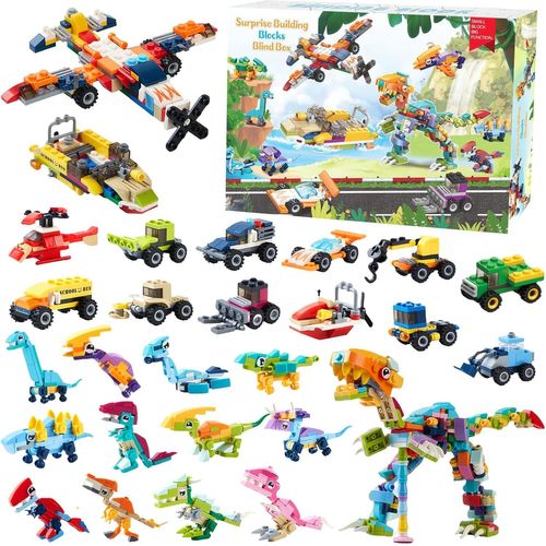 Calendrier De L'avent 2024 Enfant Dinosaures Voiture,Blocs De Construction De Noel,Jouets Pour Enfants-Blocs De Construction D'animaux,Cadeaux De Noel Surprise Pour Enfants Garçons Filles