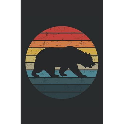 Vintage Bear Sunset: College Ruled Notebook For Bear Lovers