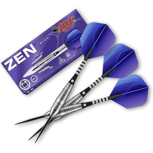 Darts Zen Budo 80% Tungstène Pro Jeu De Pointes En Acier Pour Fléchettes À Lancer, Professionnel - Fabriqué En Nouvelle-Zélande - Ailes De Fléchettes Conçues - Fléchettes À Pointe En Métal