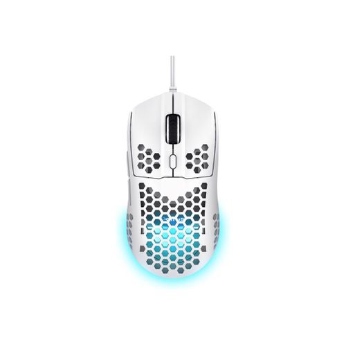 Trust GXT 928W Helox - Souris - ultra-lightweight, gaming - pour droitiers - optique - 6 boutons - filaire - USB - blanc