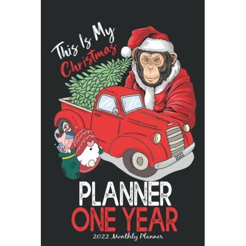 This Is My Christmas Planner: Tree On A Vintage Car Monthly Calendar And Organizer Gnome 102 Pages 6 X 9 Xmas Planner (12 Months) With Federal Holidays, Habit Tracker, Self Care Routine, Income....