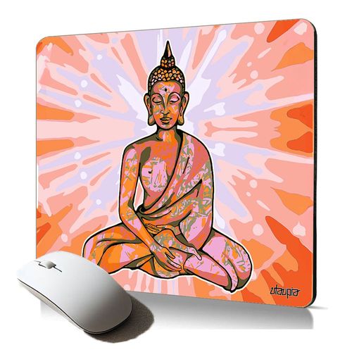 tapis de souris souple bouddha zen meditation yoga mousepad coloré art cadeau d¿anniversaire femme PC fixe