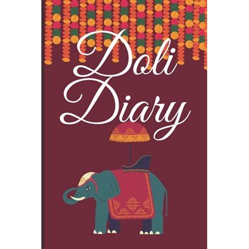 Doli Diary Notebook (Red, Elephant) | Indian Wedding Notebook | Modern Notebook | Wedding Diary | Red