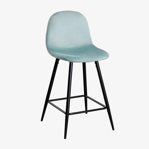 Pack De 2 Tabourets Hauts En Velours Glamm Noir ¿65 Cm