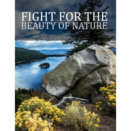 Fight For The Beauty Of Nature "11" Checkered Notebook For Woman And Men With A Landscape Of Nature, 100 Sheets/200 Pages