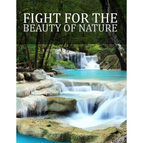 Fight For The Beauty Of Nature "9" Checkered Notebook For Woman And Men With A Landscape Of Nature, 100 Sheets/200 Pages