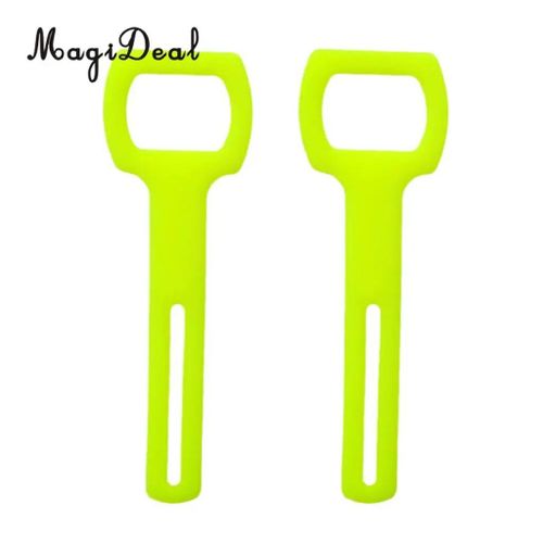 Magirichesse-Sangles De Support De Poulpe Sochi En Caoutchouc De Silicone Pour La Plongée Sous-Marine,La Plongée En Apnée,L'accès Amélioré,Technique,2 Pièces - Type Yellow