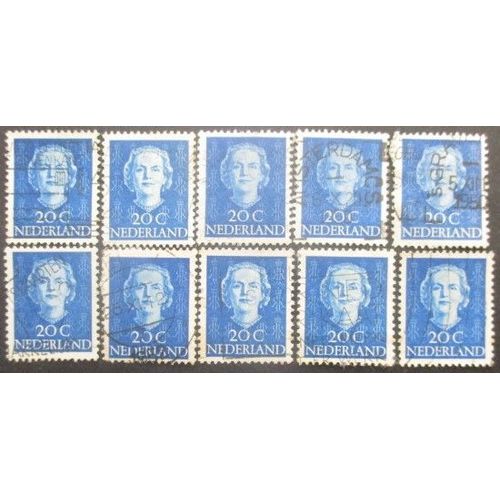 Pays-Bas N°515 X 10 Oblitéré