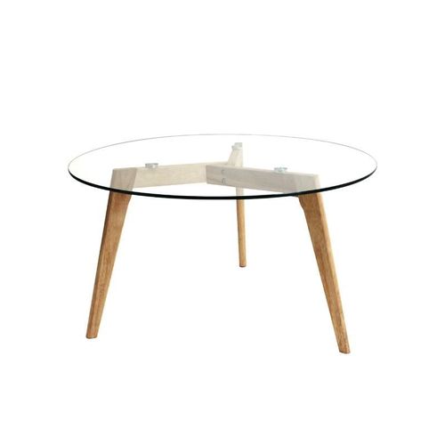 Paris Prix - Table Basse En Verre "Ronde" 80cm Transparent