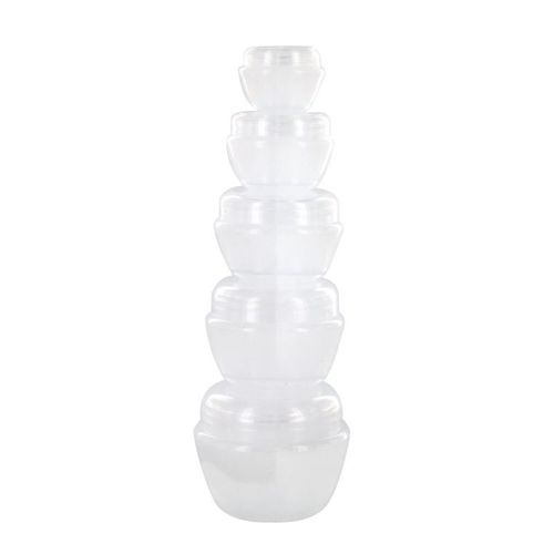 Paris Prix - Lot De 5 Flacons à Maquillage "cosmétique" 5cm Transparent