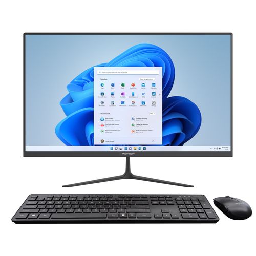 Thomson AIO24C4BK128 All in One, Ecran 24 Pouces Fulle HD, Processeur celeron N4020 - Ram 4 Go - SSD 128 Go
