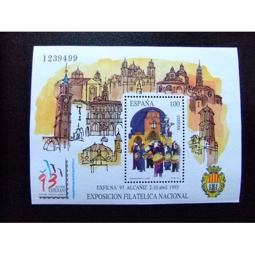 146 Espagne 1993 / Expo Nationale Philatélique Exfilna 93 / Edifil 3249 ** Yvert Bloc 59 Mnh