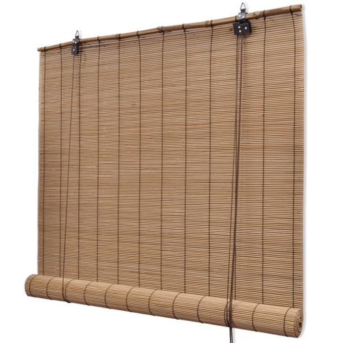 Store enrouleur bambou brun 80 x 160 cm